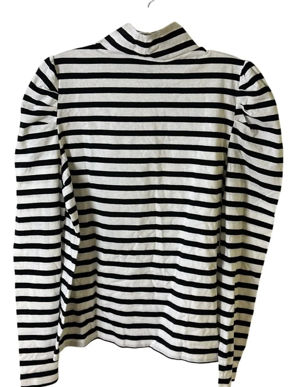 Charter Club Size PL Black White Striped Long-Sleeve Top Modern Fit Womens - Picture 4 of 8